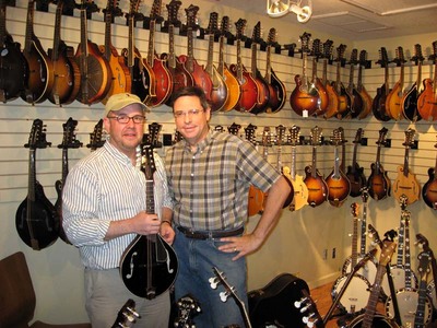 Ted Eschliman sporting a custom Collings and owner Jeff Looker
