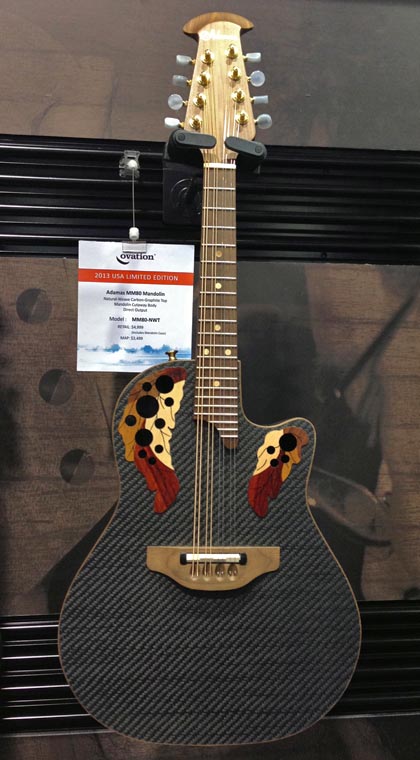 What's New: New at NAMM: 2013 Ovation MM80 carbon fibre top mandolin